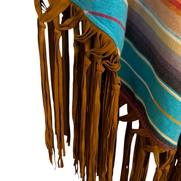 Couverture De Selle Cheval – Dessus En Acrylique Turquoise Motif Serape (neuf, Générique)